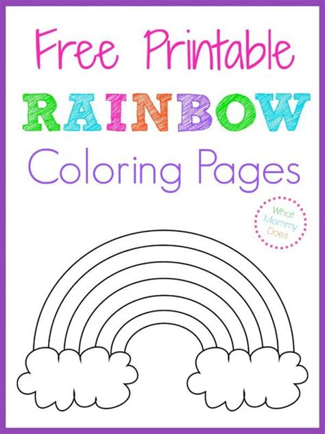 printable rainbow coloring pages  printable rainbow coloring