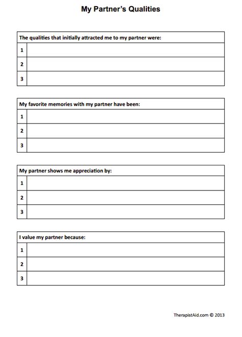 Infidelity Worksheets For Couples