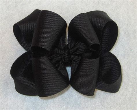 girls hairbows big hair bows double layer boutique bow black headband
