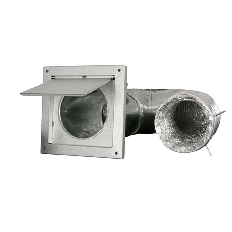 dryer vent kit  flush zinc aluminum wall vent famco