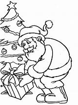 Kerstman Kleurplaat Kerstmis sketch template