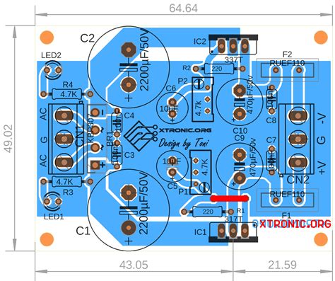 lm lm dual power supply pcb schematic xtronic
