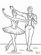 Ballerina Ballet Dance sketch template
