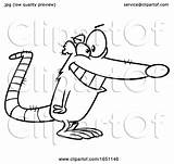 Rat Grinning Dirty Cartoon Toonaday Outline sketch template