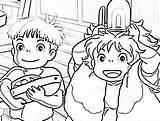 Ponyo Coloring Pages Kiki Template sketch template