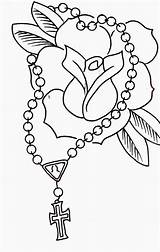 Rosary Cross Drawing Tattoo Rose Color Without Drawings Roses Tattoos Rosaries Bead Stencils Designs Getdrawings Printable Choose Board Templates sketch template