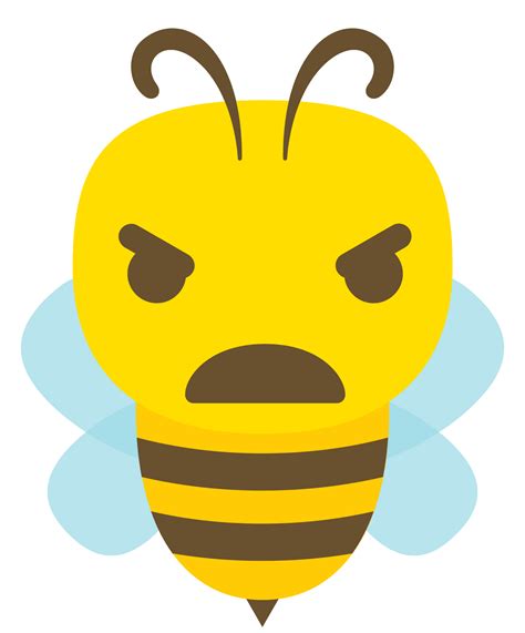 emoji bee cartoon angry  png