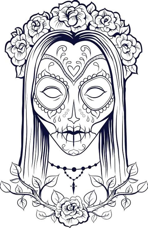 printable skull coloring pictures  halloween