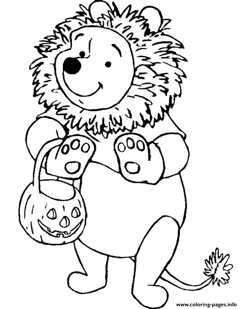 print winnie  pooh   lion disney halloween coloring pages