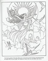 Eos Fairy Pagan Wiccan Goddesses sketch template