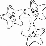 Coloring Star Three Wecoloringpage Stars sketch template