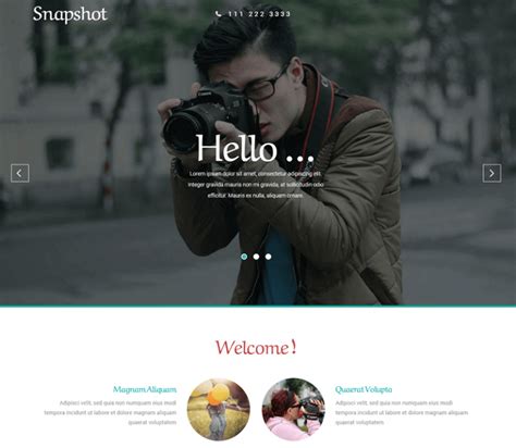 photography html website templates