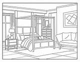 Bedroom sketch template