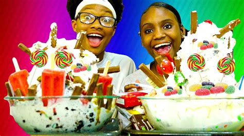Worlds Largest Ice Cream Sundae Challenge Mukbang Youtube