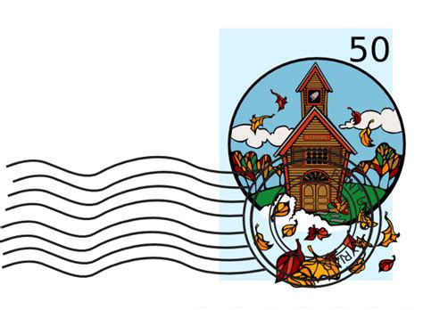 School Postage Stamp Clip Art At Vector Clip