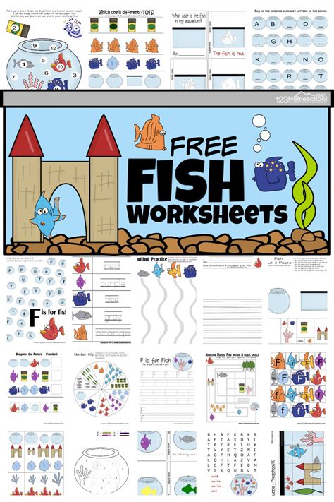 fish preschool worksheets