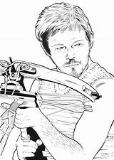 Coloring Daryl Dixon Erwachsene Coloriages sketch template