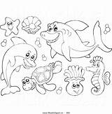 Coloring Ocean Pages Animals Preschool Sea Animal Color Getcolorings Printable Getdrawings sketch template
