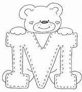 Alphabet Bears Coloring sketch template
