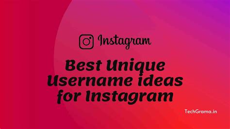 unique username ideas  instagram  boys girls techgrama
