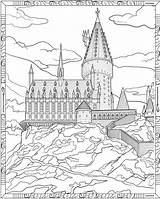 Hogwarts Potter Splendid Chateau Kleurplaten Château Coloringpagesfortoddlers sketch template