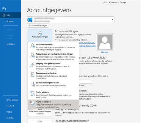 mail account instellen  outlook