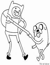 Finn Coloring Pages Adventure Jake Time Print Color Printable Getcolorings Popular sketch template