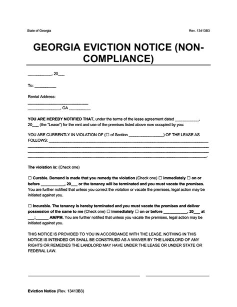 eviction notice template georgia