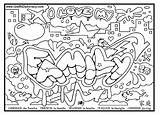 Graffiti Coloring Pages Adult Choose Board Printable Colouring sketch template