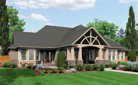 plan jd craftsman house plan  fantastic outdoor living room  optional versions