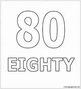 Number Pages Coloring Eighty Twenty Five Color Kids Coloringpagesonly sketch template
