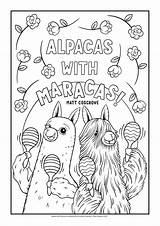 Alpaca Macca sketch template