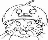 Coloring Pages Cat Pumpin 2d89 Head Skull Advanced Sugar Animal Kids Her sketch template
