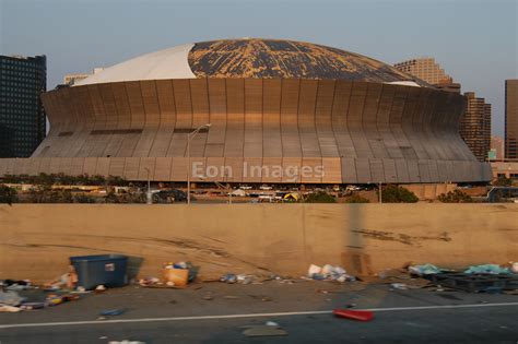 eon images exposed roof  superdome   orleans  hurricane