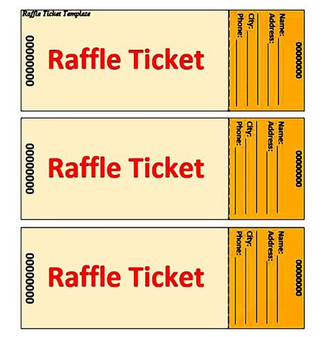 raffle ticket template         brand   customers raffle
