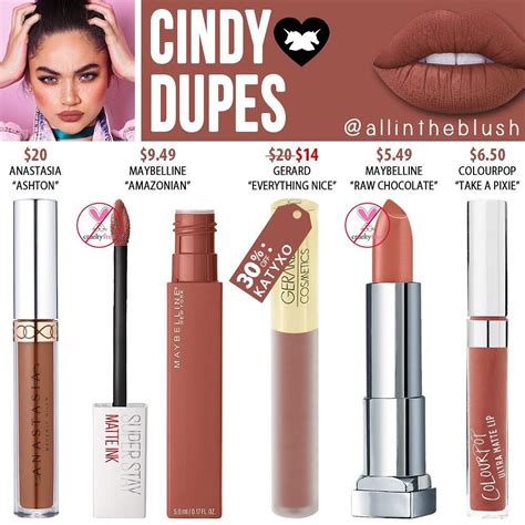 🧡💄updated Limecrimemakeup “cindy” Dupes💄🧡full Details Swatches Links