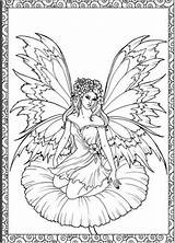 Coloring Fairy Pages Adults Flower Fairies Color Book Forest Patterns Adult Printable Spring Ebay Print sketch template