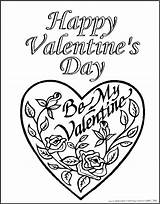Coloring Valentines Pages Valentine Printable Happy Color Sheets Cards Adults Print Kids Roses Hearts sketch template