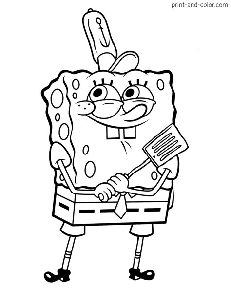 spongebob squarepants coloring pages print  colorcom