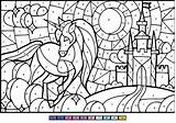 Unicorn Colorear Einhorn Numeros Zahlen Eenhoorn Princesas Kleurplaat Kleur Ausmalbild Kleurplaten Printen Categorieën sketch template