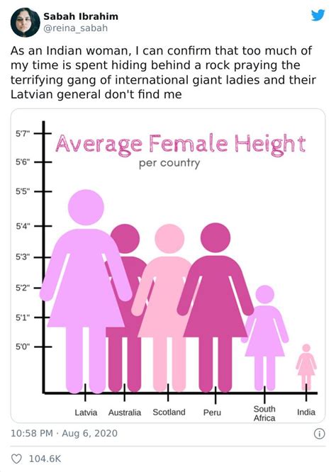 someone posts a pictograph of “average female height” and people s