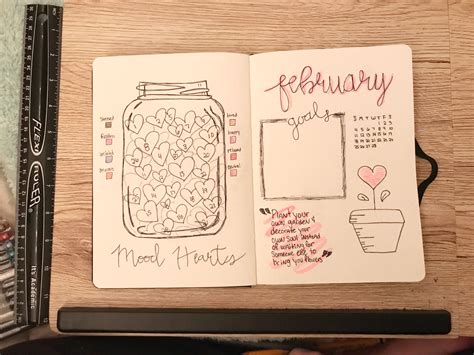 weekly february bullet journal ideas