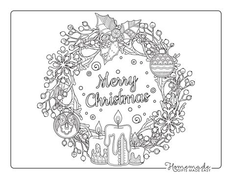 christmas coloring pages  adults   happier human