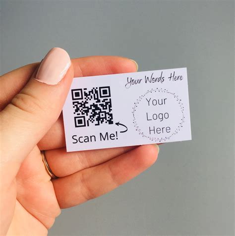 mini qr code business card business card discount code etsy