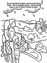 Coloring Pages Flood Safety Getdrawings sketch template