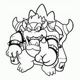 Bowser Pages Mario Coloring Colouring sketch template