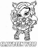Coloring Pages Monster High Clawdeen Wolf Baby Girl Claw Marks Drawing Vector Print Chibi Octopus Getcolorings Getdrawings Colorings Col Henry sketch template
