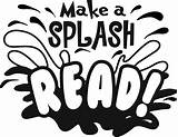 Splash Clipart Water Read Reading Summer Slogan Make Drawing Book Fish Club 2010 Library Bridge Old Clipground June Getdrawings Size sketch template