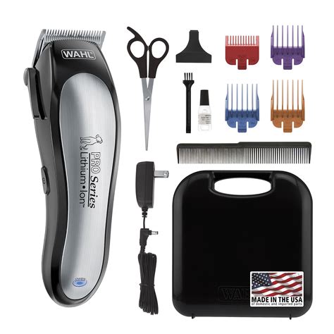 wahl lithium ion pro series cordless animal clippers rechargeable quiet  noise heavy