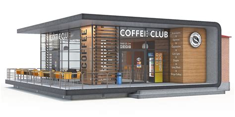 coffee shop building  model container coffee shop coffee shop